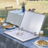 VEVOR Drop in Ice Chest, 28"L x 20"W x 17"H Stainless Steel Ice Cooler, Commercial Ice Bin with Hinged Cover, 40 qt Outdoor Kitchen Ice Bar - 2 of 4