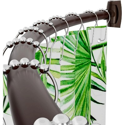 Curved Shower Curtain Rod 43" to 72" Adjustable, Aluminum Rustproof Expandable Round Shower Curtain Rod