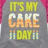 Girls' - Instant Message - Its My Cake Day Shirt Tail Raglan Graphic T-shirt - 2 of 4
