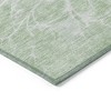 Mint Green And Ivory Abstract Washable Indoor Outdoor Area Rug - 4 of 4