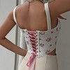 Women Casual Tank Tops Croset Back Strapless Bralette Wrap Sexy Casual Summer Spaghetti Strap - 2 of 4
