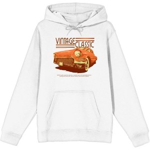Car Fanatic Vintage Classic Orange Car Adult Long Sleeve Hoodie - 1 of 2