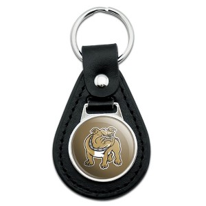 Bryant University Bulldogs Logo Black Leather Keychain - 1 of 4