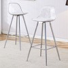 AZLl1 Life Concept Accent Chairs Modern Comfortable Upholstered Bar Chairs, Metal Legs, Small Size Bar Chairs, Living Room Chairs, White, 13"*15"*38" - 2 of 4