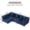 Modular Sectional Sofa L Shaped Convertible for Living Room,  Comfortable Velvet Couch -Morden Fort - 2 of 4