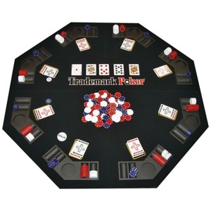 Trademark Poker Table Topper - Foldable Texas Hold 'Em Set with 300 Poker Chips, 2 Decks of Cards and Carry Case - 1 of 4