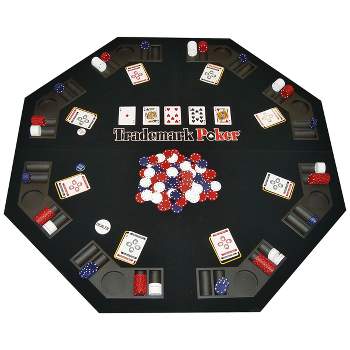 Trademark Poker Table Topper - Foldable Texas Hold 'Em Set with 300 Poker Chips, 2 Decks of Cards and Carry Case