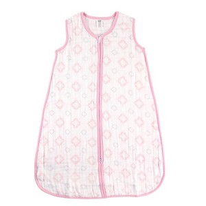 Hudson Baby Infant Girls Muslin Cotton Sleeveless Wearable Sleeping Bag, Sack, Blanket, Damask - 1 of 1
