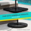 Okak Cross Brace Umbrella Stand with Stable Legs, Patio Umbrella Base with Adjustable Knob, Cantilever Umbrella Base for Garden, Backyard, Black - 3 of 4