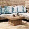 JIONJOY Rustic Square Coffee Table with Cubic Base – Modern Farmhouse Style Solid Wood Block Table for Living Room, Lounge, or Family Space - 2 of 4