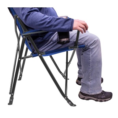 Heathered Royal Folding Camping Chair with Armrests