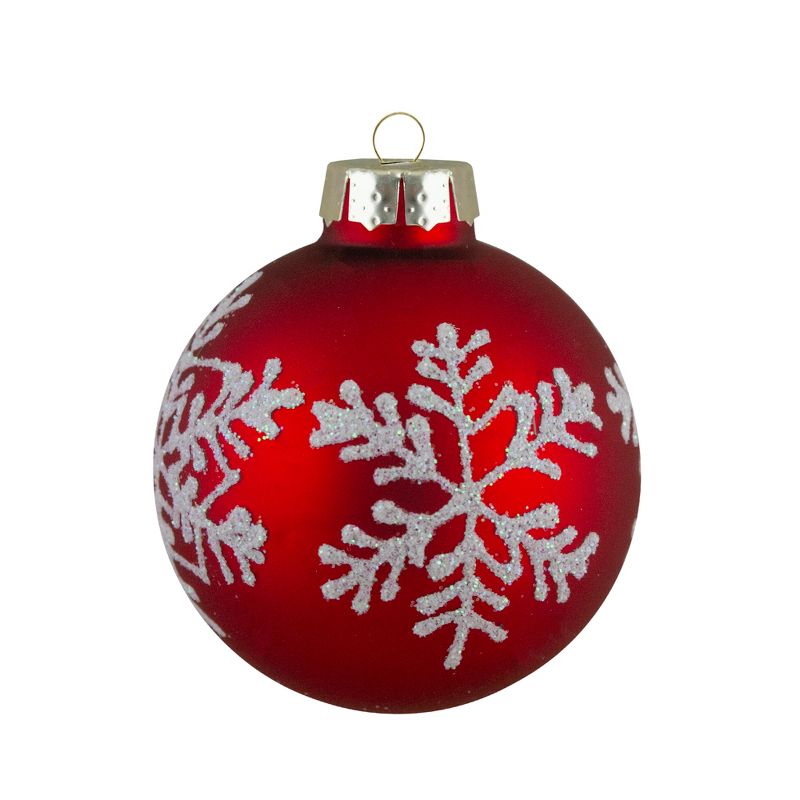 Northlight Set of 12 Red Glass Christmas Ornaments 1.75-Inch (45mm), 5 of 8