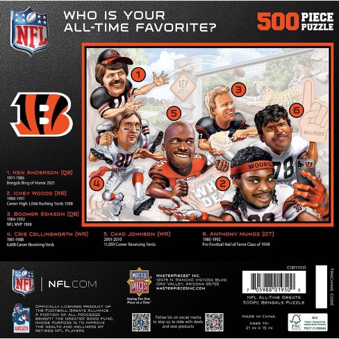 Nfl Cincinnati Bengals All Time Greats 500pc Puzzle Game : Target