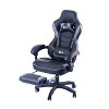 RadioShack Ergonomic Design Gaming Chair With Retractable Footrest And Armrests With Multiple Adjustability Levels Black and Gray 2606046 - 2 of 4