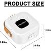 HTUTWOO Travel Mini Jewelry Box, Portable Versatile Storage Organizer, Jewellery Ring Organizer Case Storage Gift Box Girls Women (white) - 3 of 4
