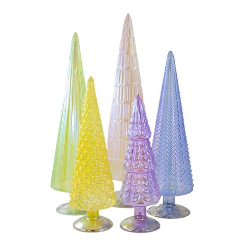 Cody Foster 18.0 Inch Pastel Iridescent Trees Easter Christmas Village ...