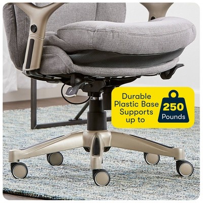 Light Gray Fabric Executive Ergonomic Swivel Chair with Adjustable Arms