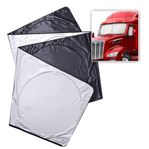 Semi-Truck Sun Shade for Windshield and Side Windows,Extra Large&240T  Thicker Sun Shade car Windshield for UV Rays and Sun Heat Protection semi  Truck