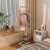 Artloge Heavy Duty Gold Pole Coat Rack Metal freestanding Clothing Rack Garment Hanger Stand With Shelf Hooks & Marble Base & Crossbar - 2 of 4