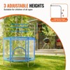 VEVOR 55" Kids Trampoline, 4.6FT Indoor Outdoor Trampoline with Safety Enclosure Net and Basketball Hoop, Gifts Toys for 3+ Years Children, Blue - 4 of 4