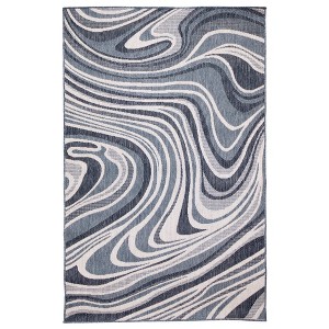 Liora Manne Malibu  Indoor/Outdoor Rug  Navy.. - 1 of 4