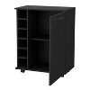 NicBex Mobile Kitchen Island Cart Morden Kitchen Carts on Wheels with Storage, 1 Cabinet and 6 Bottle Rack for Kitchen - 4 of 4