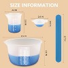 JDICTION Silicone Measuring Cups for Resin, Resin Supplies with 600&100ml Cups, Resin Mixing Cups, Silicone Stir Sticks, Epoxy Mixing Cup - 3 of 4