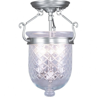 Livex Lighting Jefferson 3 - Light Flush Mount in  Antique Brass