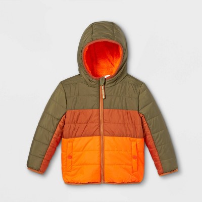orange puffer jacket boys