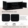 Airsurfer Storage Bench with 2 Drawers, 2 Cabinets, and Removable Cushion, Shoe Bench for Entryway, Living Room, Hallway, or Bedroom - 4 of 4