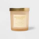 Colored Glass Candle Candied Ginger & Vanilla Tan - Threshold™