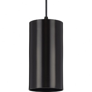Progress Lighting, Cylinder, 1-Light, Outdoor LED Hanging Pendant, Antique Bronze, Cylinder Shade - 1 of 2