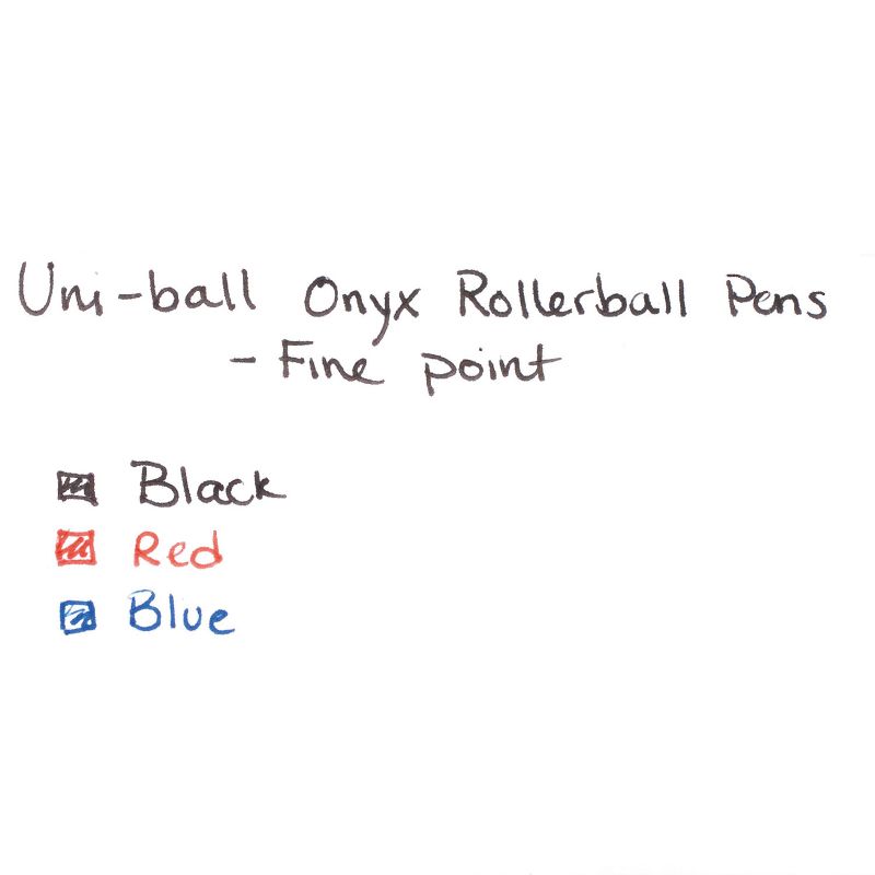 uni-ball Onyx Roller Ball Stick Dye-Based Pen Black Ink Fine Dozen 60143, 4 of 9