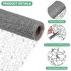 Unique Bargains Jacquard Net Mesh Flower Gift Wrapping Paper 180"x19.7" 1 Pc - 2 of 4