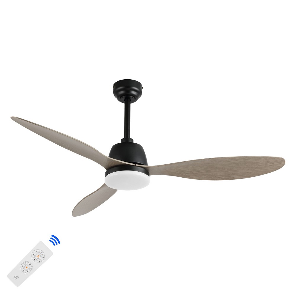 Photos - Air Conditioner 52" 1-Light Audie Iron 6-Speed Propeller Integrated LED Ceiling Fan Gray W