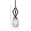 Toltec Lighting Zilo 1 - Light Pendant in  Dark Granite with 5" Black Fusion Shade - 2 of 2