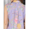 INSPIRE CHIC Women's Sleeveless Pointed Collar Floral Button Down Summer Casual Blouse - 4 of 4