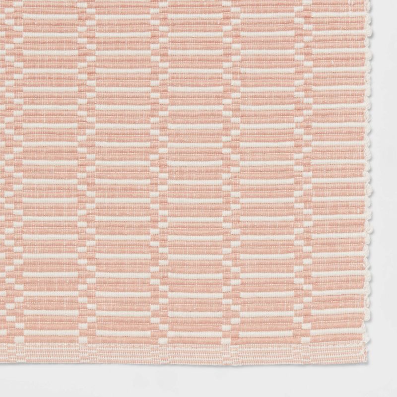 Modern Single Layer Ribbed Table Runner Pink - Threshold™, 3 of 5