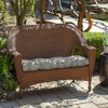 Arden Selections Outdoor Wicker Settee Cushion 41.5 x 18, Neutral Aurora Damask - image 2 of 4