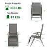 Tangkula Outdoor Adjustable Reclining Chair High Back Recliner Folding Lounge Chair Gray - image 3 of 4