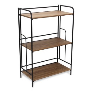 Cheung's Faydel 3 Tier Brown & Black Storage Shelf - 1 of 2
