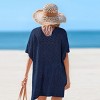Women's Breezy Navy Crochet Beach Cover Up Dress - Cupshe - 4 of 4