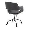 Sapphtopaz Modern Office Chair with Open Back Upholstered Height Adjustable Swivel Task Chair with Matel Base Vanity Chair for Home Office - 2 of 4