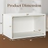 Heynemo Cube Storage Organizer, Stackable 24" Small Open bookshelf, Single Cube Shelf, Modular Wooden Cubby Storage System - 2 of 4