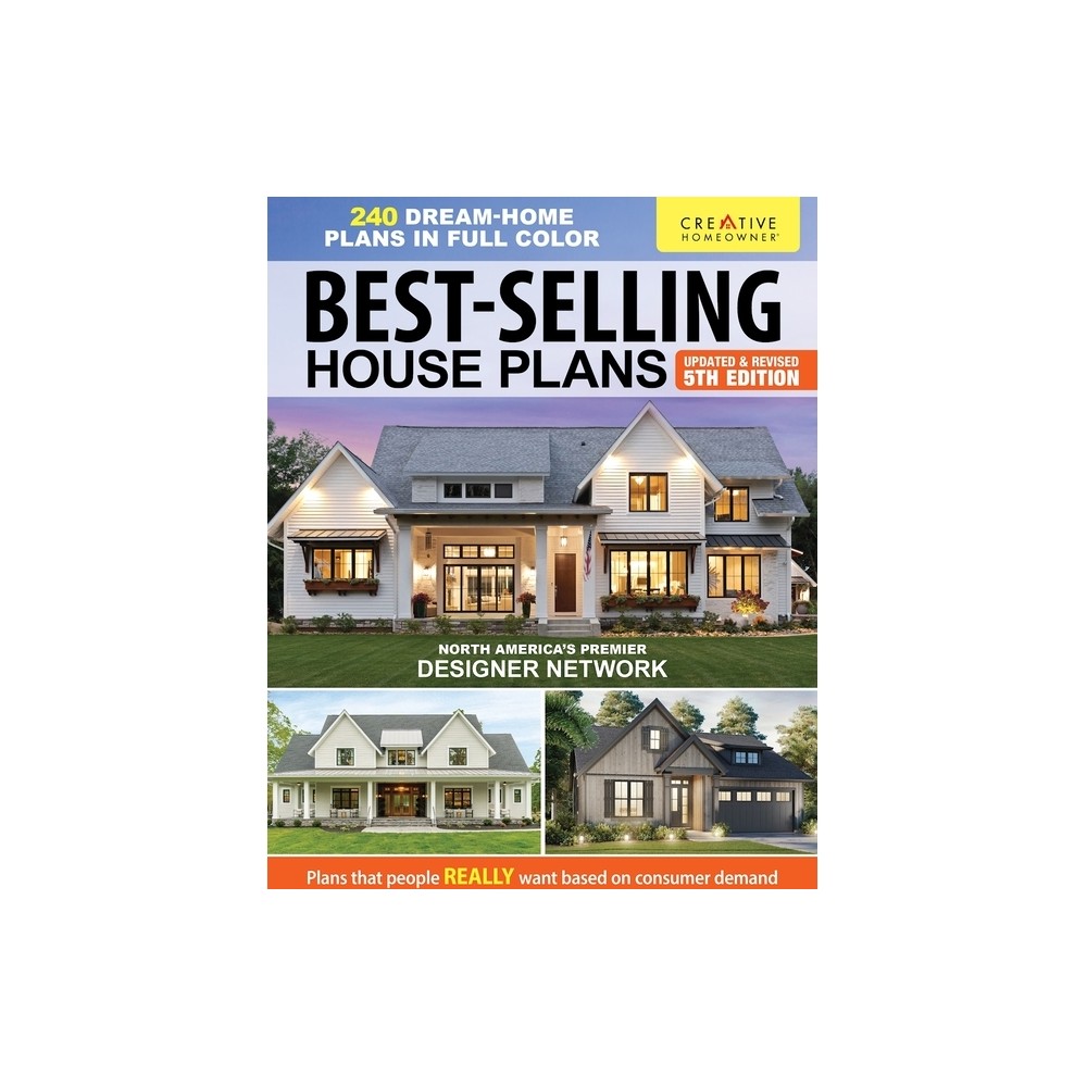 Best-Selling House Plans, Updated & Revised 5th Edition - by Design America Inc (Paperback)