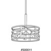 Progress Lighting Remix 3-Light Pendant, Steel, Graphite, Open Cage Design, Brushed Nickel Accents, Canopy Included - 2 of 4