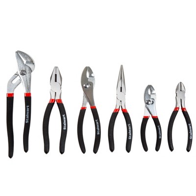 Fleming Supply Drop-Forged Heat-Treated Pliers Set With Ergonomic Comfort Grip and Carrying Case - 6 Pieces