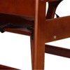 APRILSOUL Wooden Double Solid Wood Feeding High Chair, Portable Baby Booster Chair, Easy to Clean, Walnut Finish - 3 of 4
