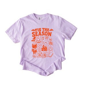 S.W.Smiley Tis The Season Halloween - Women's Garment Dyed Graphic T-Shirt - 1 of 4