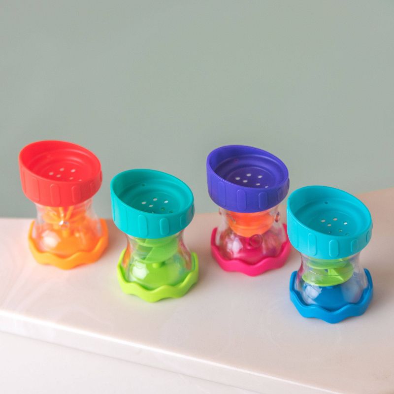 Sassy Toys Bright Water Works Spinners Bath Toy - 4ct, 2 of 4